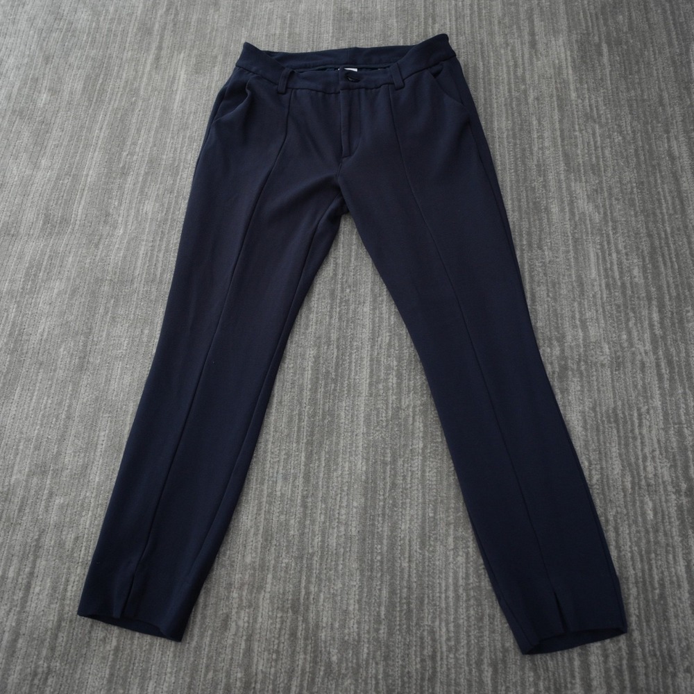 Cabi Pants Women Navy Blue Stretch Knit Tapered Skinny Leg Rayon Small‎ 30x26.5